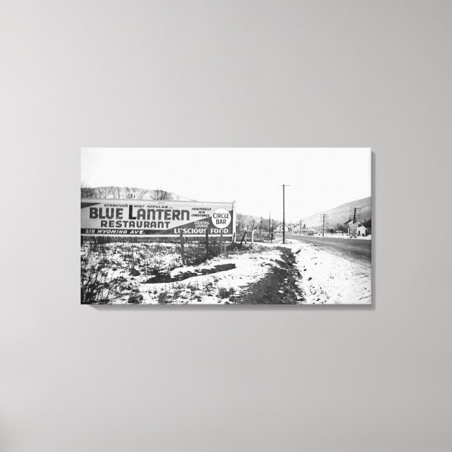 SCRANTON PENNSYLVANIA BLUE LANTERN RESTAURANT CANVAS PRINT (Front)