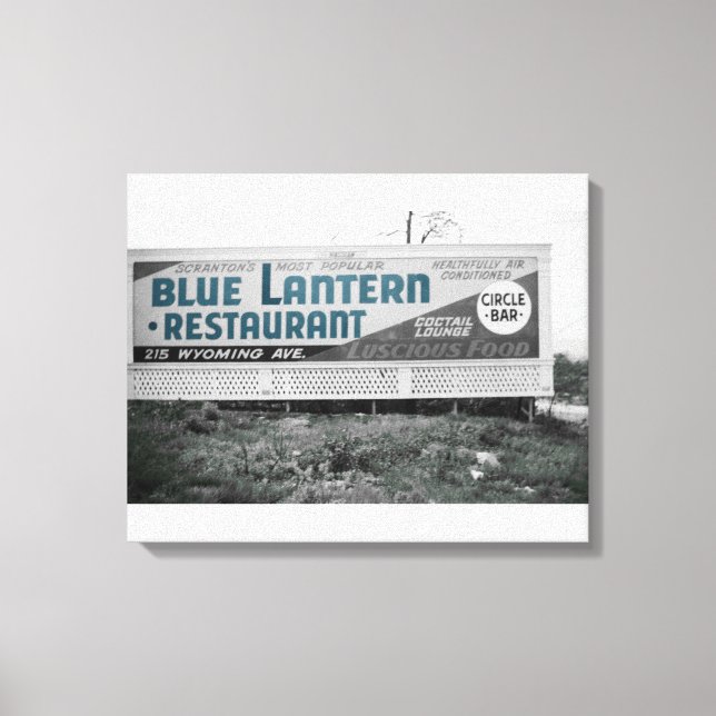SCRANTON PENNSYLVANIA BLUE LANTERN RESTAURANT CANVAS PRINT (Front)