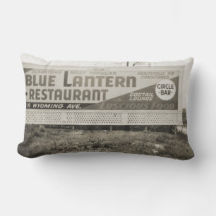 SCRANTON PENNSYLVANIA BLUE LANTERN RESTAURANT LUMBAR PILLOW