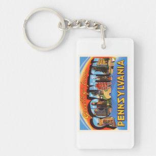 Scranton Pennsylvania PA Vintage Travel Souvenir Keychain