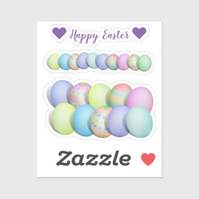 Scrap Booking Coloured Eggs Easter (Sheet)