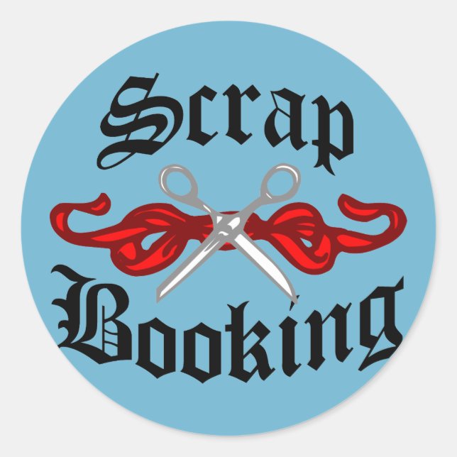 Scrap Booking Tattoo Classic Round Sticker (Front)