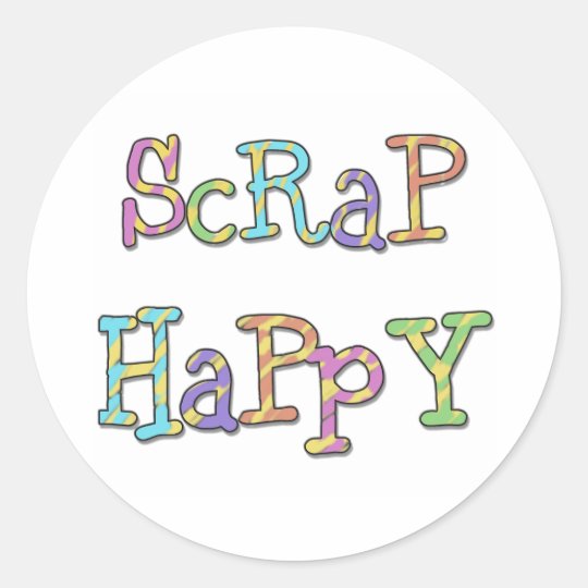 Scrap Happy Classic Round Sticker