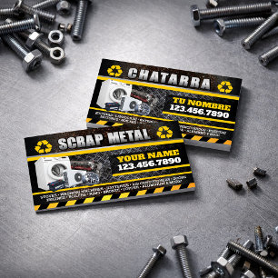 Scrap Metal English & Spanish Business Card