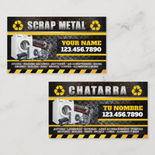 Scrap Metal English & Spanish Business Card