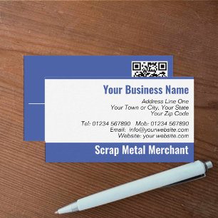 Scrap Metal Merchant QR Code Business Card