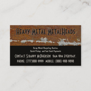 Scrap Metal Recycler Dump or Depot Centre Business Card