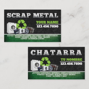 Scrap Metal Recycling Service Bilingual Card