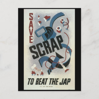 Scrap Metal World War 2 Postcard