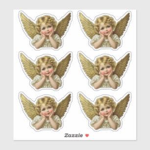 Scrap sticker - Vintage Angel hands on head 1