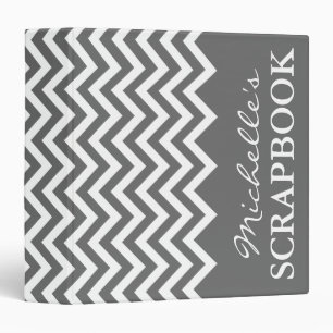 Scrapbook binder   Grey chevron scrapbooking album