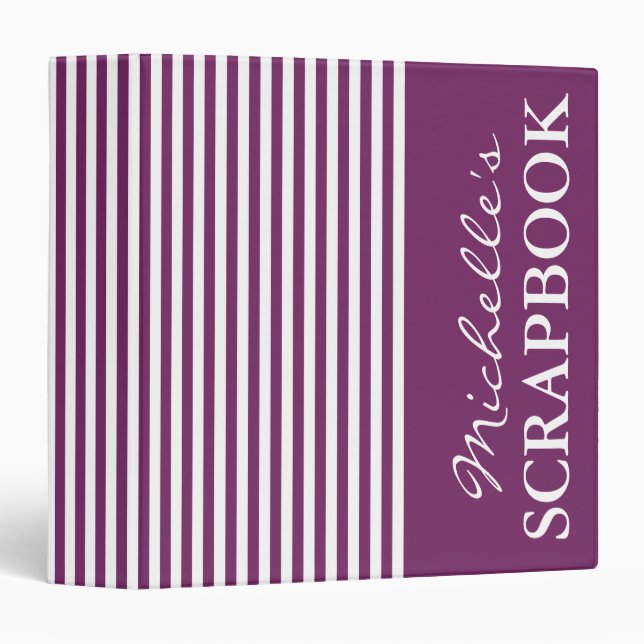Scrapbook binder | Plum colour scrapbooking album (Front/Spine)