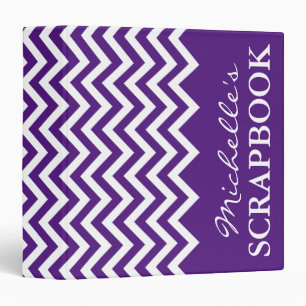 Scrapbook binder Purple chevron scrapbooking album