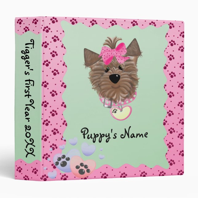 Scrapbook Classeur photo Chien Chien Chien Personn (Devant/Côté)