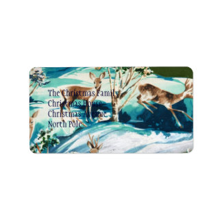 Scrapbook Deer Label