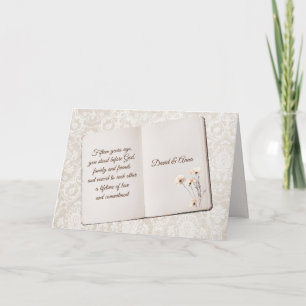 Scrapbook On Damask For a 15th Anniversary Card