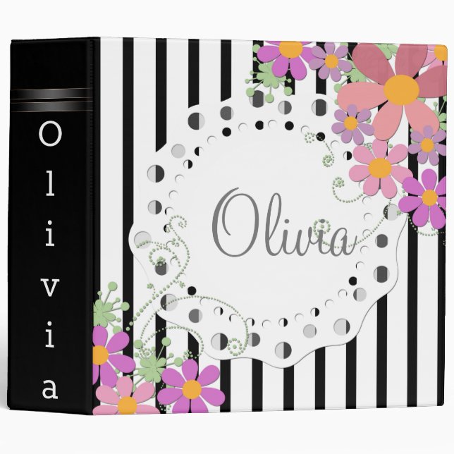 Scrapbook, paper flowers binder (Front/Spine)