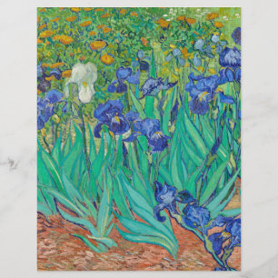 SCRAPBOOK PAPER : VAN GOGH : IRISES  : 1889