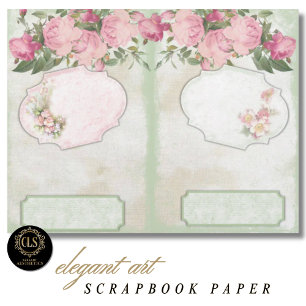 Scrapbook Paper – Vintage Floral Ephemera 11