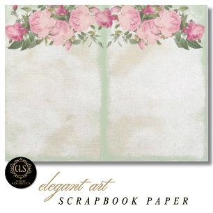 Scrapbook Paper – Vintage Floral Ephemera 12