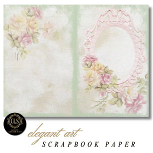 Scrapbook Paper – Vintage Floral Ephemera 6