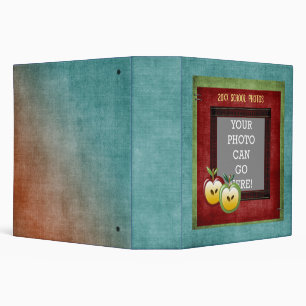Scrapbook Photo School Education Green Red Apples Binder
