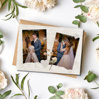 Scrapbook Photo Wedding Thank You Card