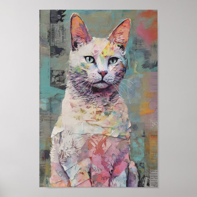 Scrapbook Style Cat Poster (Front)