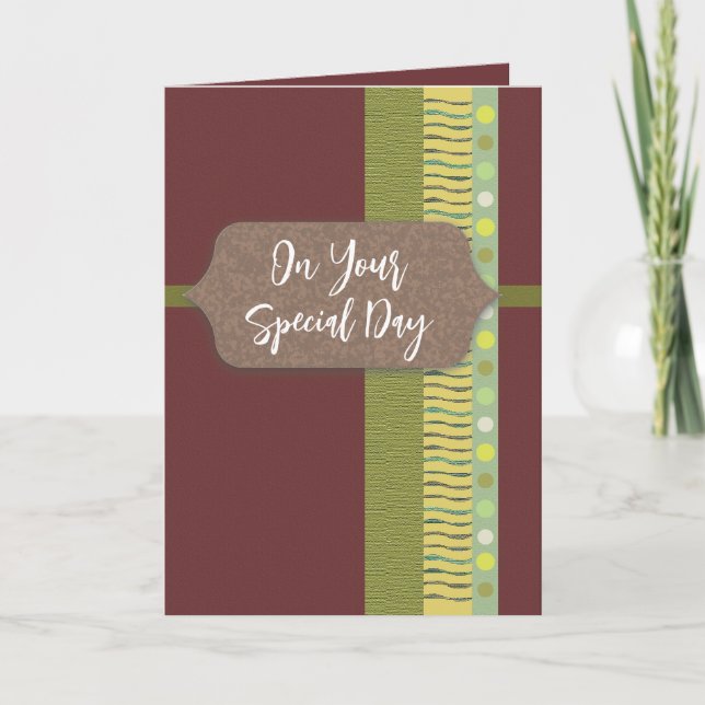 Scrapbook Style Customized Special Day Card (Front)