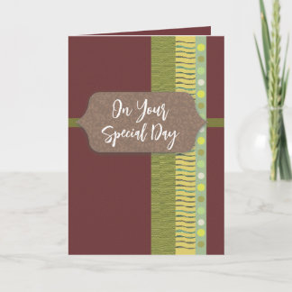 Scrapbook Style Customized Special Day Card