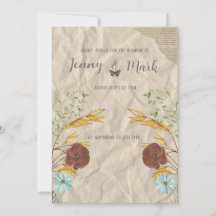 Scrapbook wedding invitation
