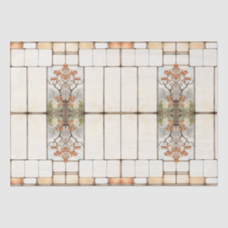 Scrapbook Writing spot grid with flowers Tissue Paper
