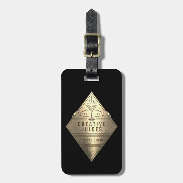 Scrapbooker Diamond “Creative Juices”  Luggage Tag (Front Vertical)