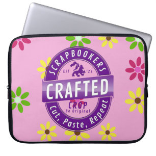 Scrapbookers – Cut, Paste and Repeat Laptop Sleeve
