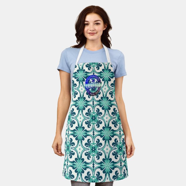 Scrapbookers  Cut Paste Repeat Apron (Worn)