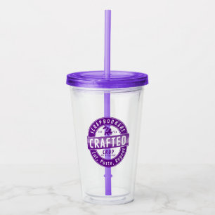 “Scrapbookers “Love To Crop” Acrylic Tumbler