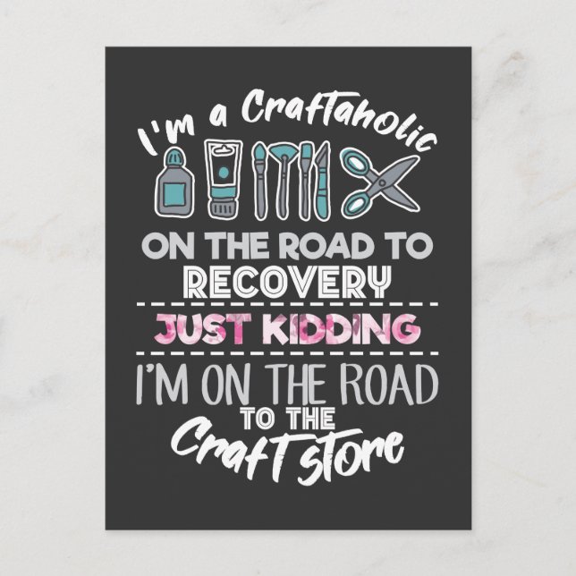 Scrapbooking addicted Handmade Craftaholic Scrapbo Postcard (Front)