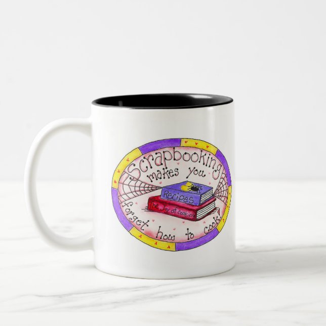 Scrapbooking and Cooking Two-Tone Coffee Mug (Left)