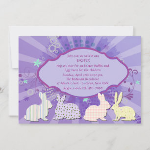 Scrapbooking Bunnies Invitation de Pâques
