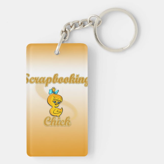 Scrapbooking Chick Keychain (Back)