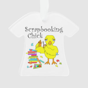 Scrapbooking Chick Text Ornament
