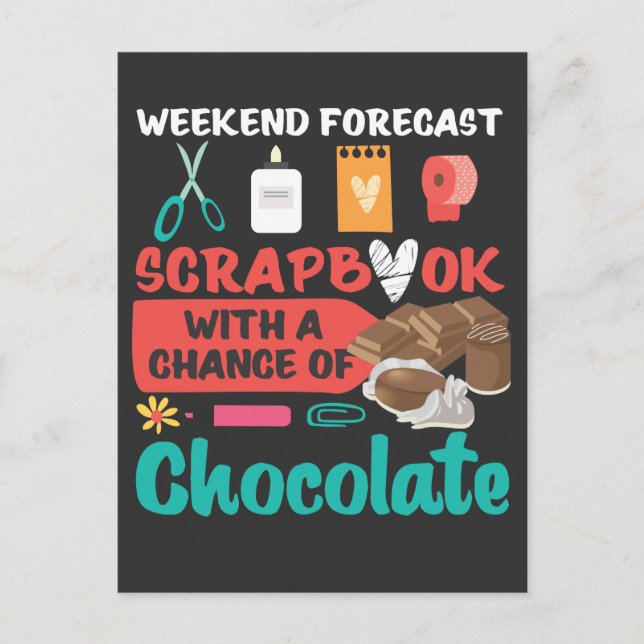 Scrapbooking Friends Handmade Chocolate Lover Postcard (Front)
