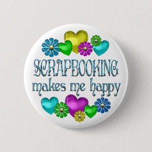Scrapbooking Happiness 2 Inch Round Button