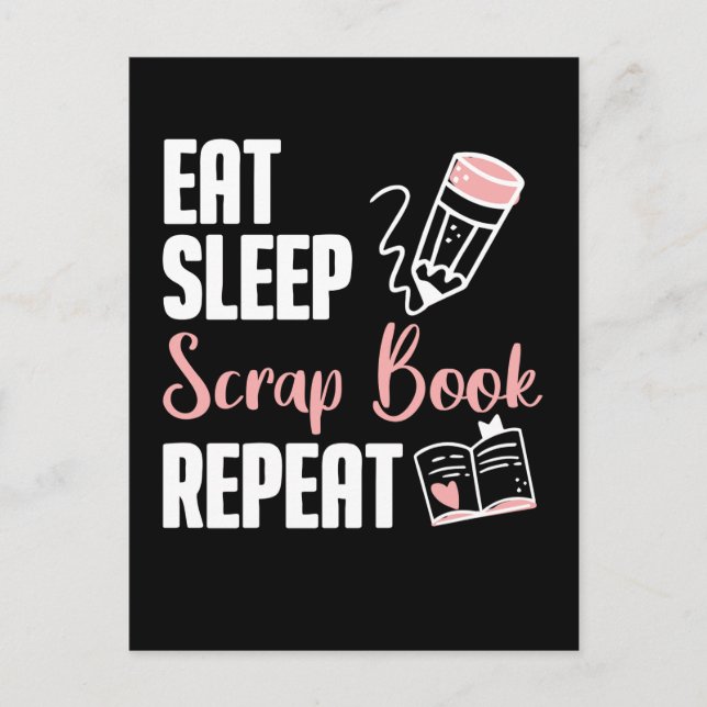 Scrapbooking Hobby Funny Crafty Scrap Book Lover Postcard (Front)