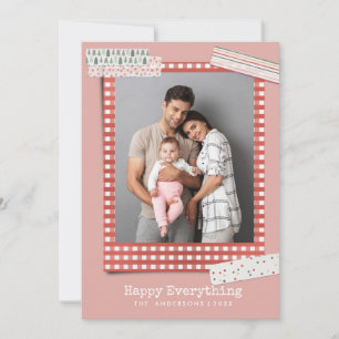 Scrapbooking Holidays   Gingham Frame photo Holiday Card