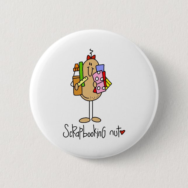 Scrapbooking Nut 2 Inch Round Button (Front)
