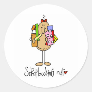 Scrapbooking Nut Classic Round Sticker