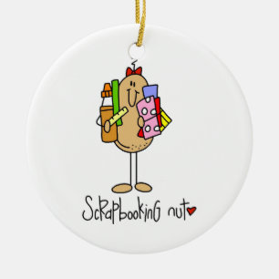 Scrapbooking Nut T-shirts and Gifts Ceramic Ornament