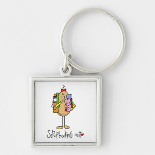 Scrapbooking Nut T-shirts and Gifts Keychain