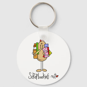 Scrapbooking Nut T-shirts and Gifts Keychain